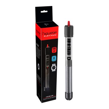 AQUATOP 100W Quartz Platinum Heater, Fully Submersible for 20-30 Gallons Fish Tanks, QPH-100